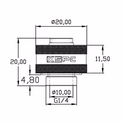 XSPC 5060175588531 Raccord de plomberie Coupleur à compression - Vue supplémentaire 6