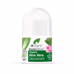 Dr Organic Aloe Vera, Femmes, Déodorant, Déodorant roll-on, 50 ml, Aloe vera, Aloe barbadensis leaf juice, Aqua, Zinc ricinol ...