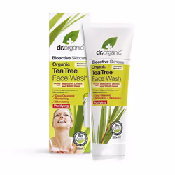 Dr Organic Tea Tree, Crème nettoyante, Femmes, Nettoyant, Tube, Aloe barbadensis leaf juice, Aqua, Sodium cocoamphoacetate, C ...