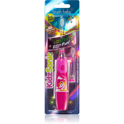 Brush-Baby 5060178101447 brosse à dents électrique Enfant Brosse à dents vibrante Rose, Transparent