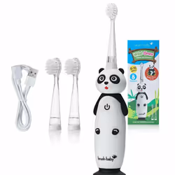 Brush-Baby BRB228, Enfant, Noir, Blanc, 2 min, Doux, Batterie, Batterie intégré