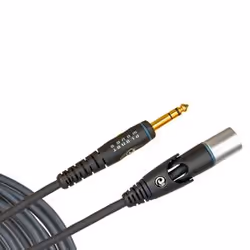 Planet Waves PW-MS-25, 6,35 mm, Mâle, XLR (3-pin), Femelle, 7,6 m, Noir