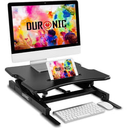 Duronic DM05D18 Poste/Station de Travail Assis-Debout de 55 x 53 cm pour écran/Clavier/Souris - Hauteur Ajustable de 16 à 42 cm