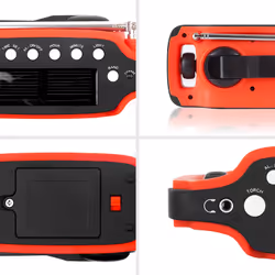 Duronic APEX Portable Analogique Noir, Blanc, Rouge