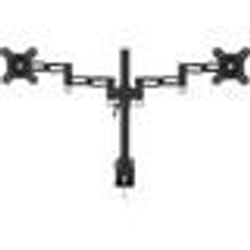 Support double 2 écrans PC pour bureau à pince - Duronic DM352 - Hauteur ajustable - VESA 75/100
