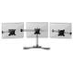 Support triple 3 écrans PC sur socle - Duronic DM753 - Rotatif / Inclinable - Hauteur réglable - Noir