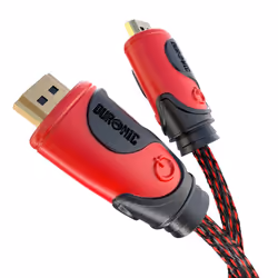 Duronic HDC03 /5, 5 m, HDMI Type A (Standard), HDMI Type A (Standard), Noir, Rouge