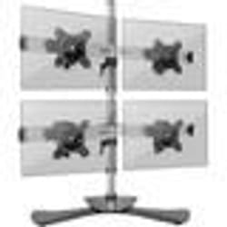 Support quadruple 4 écrans PC sur socle - DURONIC - DM754 - Rotatif / Inclinable - Hauteur réglable - Noir