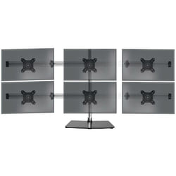 Duronic DM756 Support sextuple 6 écrans PC sur socle - Potence de 70 cm - Rotatif / Inclinable