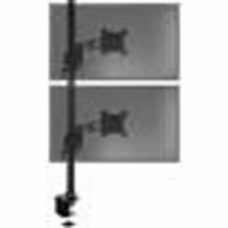 Support vertical double deux écrans PC pour bureau à pince - DURONIC - DM35V2X2 - Hauteur réglable - Noir