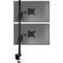 Support vertical double deux écrans PC pour bureau à pince - DURONIC - DM35V2X2 - Hauteur réglable - Noir