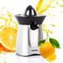 Presse-agrumes électrique Duronic JE6 /SR en inox de 100W avec bec verseur et deux cônes interchangeables
