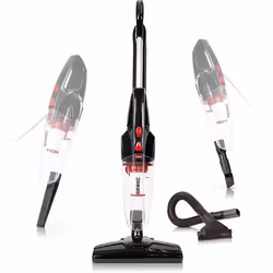 Duronic VC8 BK Aspirateur Balai et à Main sans Sac Classe A + tête suceuse/Flexible/Brosse - Se converti en Quelques Secondes ...