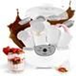 Duronic YM2 Yaourtière électrique avec écran numérique et 8 pots en céramique - Parfait pour préparer des yaourts faits-maison