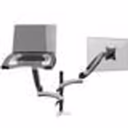Support écran et ordinateur portable - DURONIC - DM65L1X1 - Bras à gaz ajustable - Noir et argenté