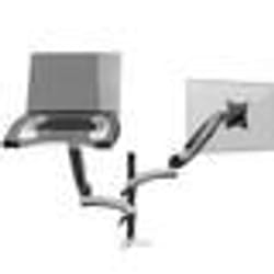 Support écran et ordinateur portable - DURONIC - DM65L1X1 - Bras à gaz ajustable - Noir et argenté