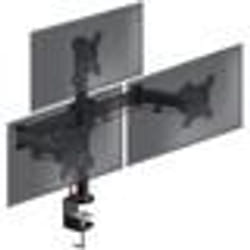 Support triple 3 écrans PC Duronic DM253 - Rotatif/Inclinable/Pivotable - Noir