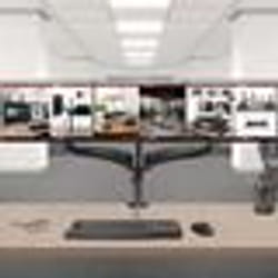 Duronic DM453VX1 Support de bureau pour quatre écrans dordinateur LCD / LED - Gamme Solid