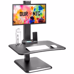Duronic DM05D14 Poste/Station de Travail Assis-Debout de 65 cm – Hauteur Ajustable de 116 cm
