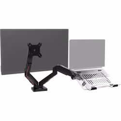 Duronic DMDCL1X1 Support écran PC pour Bureau à Pince avec Support Ordinateur Portable - Ajustement omnidirectionnel à la vol ...