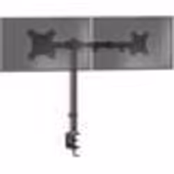 Duronic DM152 Support double 2 écrans PC pour bureau à pince - Hauteur ajustable - Rotatif / Inclinable / Pivotable - Compati ...