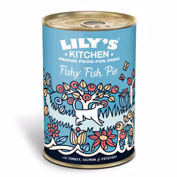 Lily's Kitchen Fishy Fish Pie with Peas, Adulte, Saumon, Dinde, 400 g
