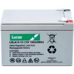 Batterie Plomb Etanche Stationnaire Lucas VRLA AGM LSLA12-12 12V 12Ah.