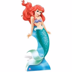 Figurine en carton Ariel la petite sirène Disney Princesses - Hauteur 170cm - Largeur 72cm - Bleu & Rouge