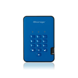 iStorage diskAshur 2 disque dur externe 2 To Bleu