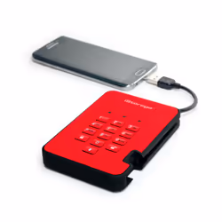 iStorage diskAshur 2 disque dur externe 1 To Rouge - Vue supplémentaire 7