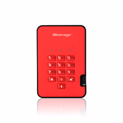 iStorage diskAshur 2, 512 Go, USB Type-A, 3.2 Gen 2 (3.1 Gen 2), 294 Mo/s, 5 GT/s, Rouge