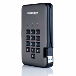 iStorage diskAshur PRO2 disque dur externe 1 To Noir, Graphite