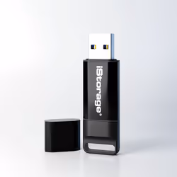 iStorage IS-FL-DBT-256-32 lecteur USB flash 32 Go USB Type-A 3.2 Gen 1 (3.1 Gen 1) Noir