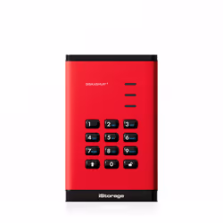 iStorage diskAshur3 HDD, 4 To, 3.2 Gen 1 (3.1 Gen 1), Rouge