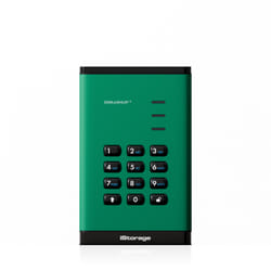 iStorage diskAshur3 HDD disque dur externe 1 To USB Type-C 3.2 Gen 1 (3.1 Gen 1) Vert