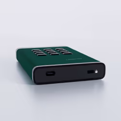 iStorage diskAshur3 HDD disque dur externe 4 To USB Type-C 3.2 Gen 1 (3.1 Gen 1) Vert - Vue supplémentaire 5