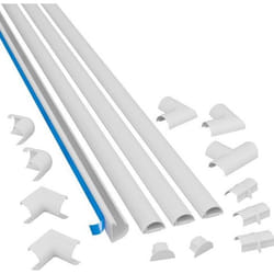 D-Line Kits de Goulottes et Raccords 3015KIT001  Cachez et Protégez les Câbles Facilement  Goulotte Décorative  Blanc