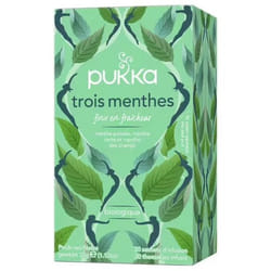 PUKKA Infusion Bio - Sachets de Thé aux 3 Menthes Rafraîchissantes - 36g - Boisson Chaude Naturelle