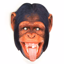 Rubie's Masque Carton Chimpanzé, unisexe, 3 an(s), Carton, Multicolore, 150 mm, 5 mm