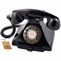 GPO Retro Carrington, Téléphone analogique, Combiné filaire, Noir