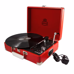 GPO Retro Attaché, Rouge, 33,45,78 tr/min, 1,5 W, 355 mm, 275 mm, 135 mm