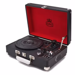 GPO Retro Attaché, Noir, 33,45,78 tr/min, 1,5 W, 355 mm, 275 mm, 135 mm