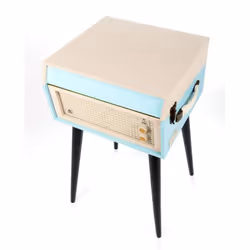 GPO Retro Bermuda, Bleu, Crème, 33,45,78 tr/min, Rotatif, USB Type-A, 3,5 mm, 5 W