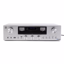 GPO Retro PR200, Système mini audio domestique, Argent, 12 W, DAB, FM, LCD, 3,5 mm