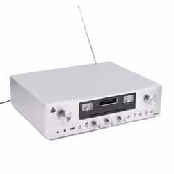 GPO Retro PR200 ensemble audio pour la maison Système mini audio domestique 12 W Argent