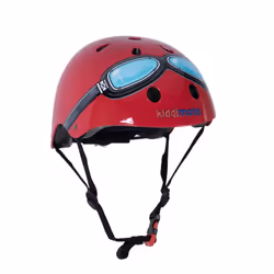 Kiddimoto Red Goggle, Demi-casque, Coque rigide, Gloss