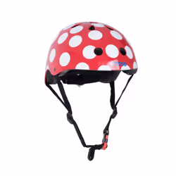 Kiddimoto Red Dotty, Demi-casque, Coque rigide, Gloss