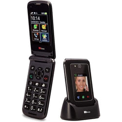 Téléphone portable senior TTfone Titan TT950 Whatsapp 3G à clapet avec grand bouton - Noir