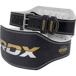 Ceinture de Musculation RDX en Cuir Vachette 6 pour Fitness et Bodybuilding - Noir
