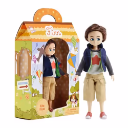 Lottie Dolls Kite Flyer Finn, Poupée mannequin, Mâle, Garçon/Fille, Multicolore